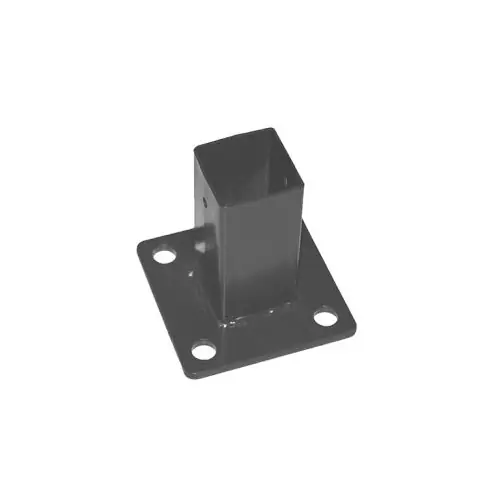 Gecertificeerd Metalen bodemplaat vierkant 10x10 cm antraciet 103569
